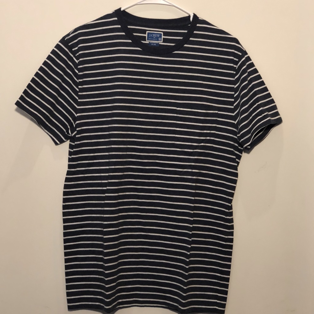 J. Crew Men's Medium Slim Striped Tee